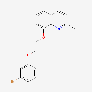 molecular formula C18H16BrNO2 B4672659 8-[2-(3-bromophenoxy)ethoxy]-2-methylquinoline 