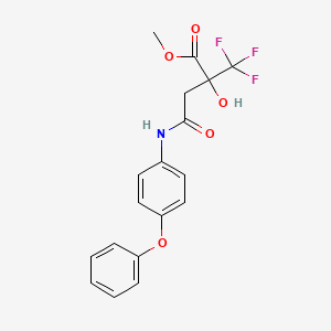 molecular formula C18H16F3NO5 B4672677 methyl 2-hydroxy-4-oxo-4-[(4-phenoxyphenyl)amino]-2-(trifluoromethyl)butanoate 