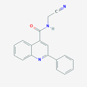 molecular formula C18H13N3O B4672682 N-(cyanomethyl)-2-phenyl-4-quinolinecarboxamide 