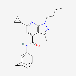 N-1-adamantyl-1-butyl-6-cyclopropyl-3-methyl-1H-pyrazolo[3,4-b]pyridine-4-carboxamide