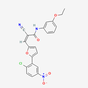 molecular formula C22H16ClN3O5 B4672693 3-[5-(2-chloro-5-nitrophenyl)-2-furyl]-2-cyano-N-(3-ethoxyphenyl)acrylamide 