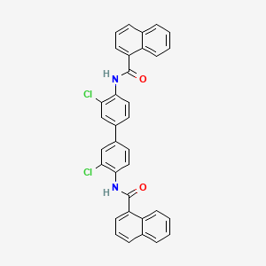 molecular formula C34H22Cl2N2O2 B4672701 N,N'-(3,3'-dichloro-4,4'-biphenyldiyl)di(1-naphthamide) 