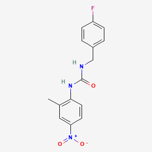 molecular formula C15H14FN3O3 B4672712 N-(4-fluorobenzyl)-N'-(2-methyl-4-nitrophenyl)urea 