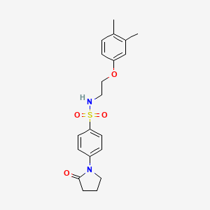 molecular formula C20H24N2O4S B4672731 N-[2-(3,4-dimethylphenoxy)ethyl]-4-(2-oxo-1-pyrrolidinyl)benzenesulfonamide 