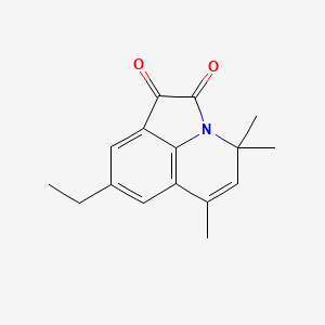 molecular formula C16H17NO2 B4672744 8-ethyl-4,4,6-trimethyl-4H-pyrrolo[3,2,1-ij]quinoline-1,2-dione 
