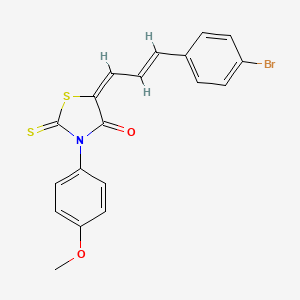 molecular formula C19H14BrNO2S2 B4672748 5-[3-(4-bromophenyl)-2-propen-1-ylidene]-3-(4-methoxyphenyl)-2-thioxo-1,3-thiazolidin-4-one 