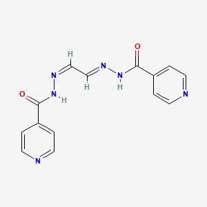 molecular formula C14H12N6O2 B4672754 N',N''-1,2-ethanediylidenediisonicotinohydrazide 