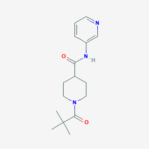 molecular formula C16H23N3O2 B4672757 1-(2,2-dimethylpropanoyl)-N-3-pyridinyl-4-piperidinecarboxamide 
