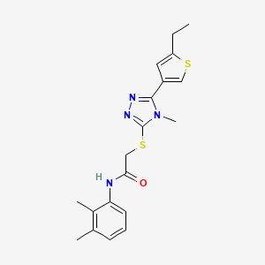 molecular formula C19H22N4OS2 B4672782 N-(2,3-dimethylphenyl)-2-{[5-(5-ethyl-3-thienyl)-4-methyl-4H-1,2,4-triazol-3-yl]thio}acetamide 