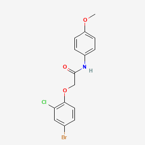 molecular formula C15H13BrClNO3 B4672814 2-(4-bromo-2-chlorophenoxy)-N-(4-methoxyphenyl)acetamide 