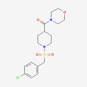 molecular formula C17H23ClN2O4S B4672818 4-({1-[(4-chlorobenzyl)sulfonyl]-4-piperidinyl}carbonyl)morpholine 