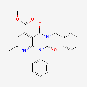 molecular formula C25H23N3O4 B4672844 methyl 3-(2,5-dimethylbenzyl)-7-methyl-2,4-dioxo-1-phenyl-1,2,3,4-tetrahydropyrido[2,3-d]pyrimidine-5-carboxylate 