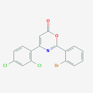 molecular formula C16H8BrCl2NO2 B4672849 2-(2-bromophenyl)-4-(2,4-dichlorophenyl)-6H-1,3-oxazin-6-one 