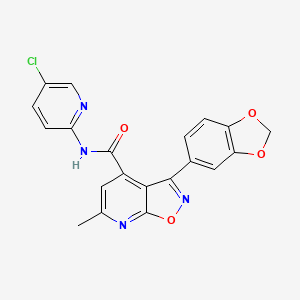 3-(1,3-benzodioxol-5-yl)-N-(5-chloro-2-pyridinyl)-6-methylisoxazolo[5,4-b]pyridine-4-carboxamide