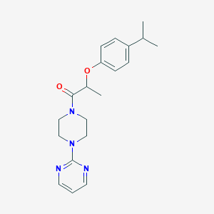 molecular formula C20H26N4O2 B4672888 2-{4-[2-(4-isopropylphenoxy)propanoyl]-1-piperazinyl}pyrimidine 