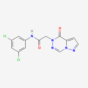 molecular formula C13H9Cl2N5O2 B4672903 N-(3,5-dichlorophenyl)-2-(4-oxopyrazolo[1,5-d][1,2,4]triazin-5(4H)-yl)acetamide 