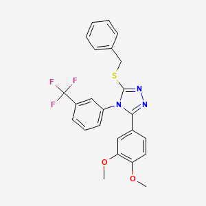 molecular formula C24H20F3N3O2S B4672905 3-(benzylthio)-5-(3,4-dimethoxyphenyl)-4-[3-(trifluoromethyl)phenyl]-4H-1,2,4-triazole 