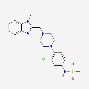 molecular formula C20H24ClN5O2S B4672920 N-(3-chloro-4-{4-[(1-methyl-1H-benzimidazol-2-yl)methyl]-1-piperazinyl}phenyl)methanesulfonamide 
