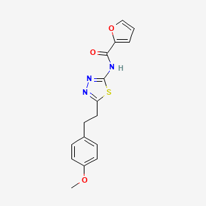 molecular formula C16H15N3O3S B4672939 N-{5-[2-(4-methoxyphenyl)ethyl]-1,3,4-thiadiazol-2-yl}-2-furamide 