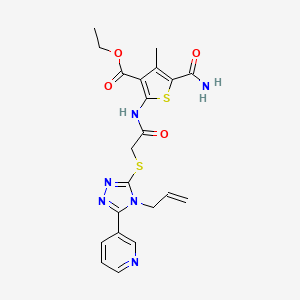 ethyl 2-[({[4-allyl-5-(3-pyridinyl)-4H-1,2,4-triazol-3-yl]thio}acetyl)amino]-5-(aminocarbonyl)-4-methyl-3-thiophenecarboxylate