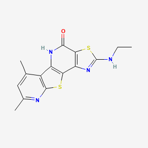 molecular formula C15H14N4OS2 B4672981 2-(ethylamino)-6,8-dimethylpyrido[3',2':4,5]thieno[3,2-b][1,3]thiazolo[4,5-d]pyridin-4(5H)-one 