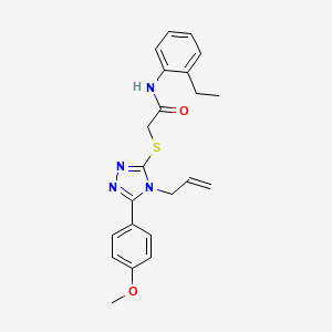 molecular formula C22H24N4O2S B4672988 2-{[4-allyl-5-(4-methoxyphenyl)-4H-1,2,4-triazol-3-yl]thio}-N-(2-ethylphenyl)acetamide 