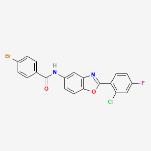 molecular formula C20H11BrClFN2O2 B4673026 4-bromo-N-[2-(2-chloro-4-fluorophenyl)-1,3-benzoxazol-5-yl]benzamide 