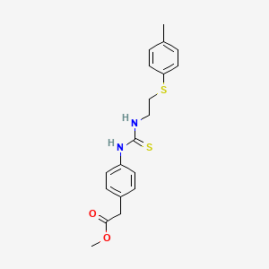 molecular formula C19H22N2O2S2 B4673046 methyl (4-{[({2-[(4-methylphenyl)thio]ethyl}amino)carbonothioyl]amino}phenyl)acetate 
