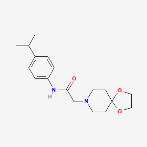 molecular formula C18H26N2O3 B4673064 2-(1,4-dioxa-8-azaspiro[4.5]dec-8-yl)-N-(4-isopropylphenyl)acetamide 