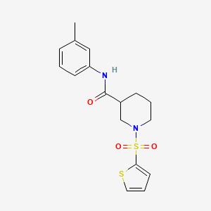 molecular formula C17H20N2O3S2 B4673079 N-(3-methylphenyl)-1-(2-thienylsulfonyl)-3-piperidinecarboxamide 