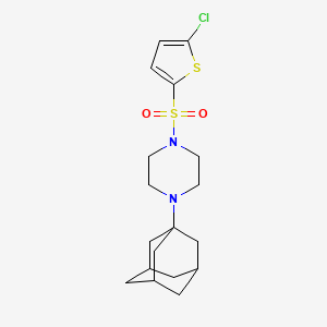 molecular formula C18H25ClN2O2S2 B4673106 1-(1-adamantyl)-4-[(5-chloro-2-thienyl)sulfonyl]piperazine 