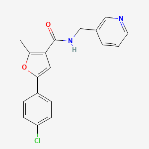 molecular formula C18H15ClN2O2 B4673109 5-(4-chlorophenyl)-2-methyl-N-(3-pyridinylmethyl)-3-furamide 