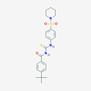 4-tert-butyl-N-[(4-piperidin-1-ylsulfonylphenyl)carbamothioyl]benzamide