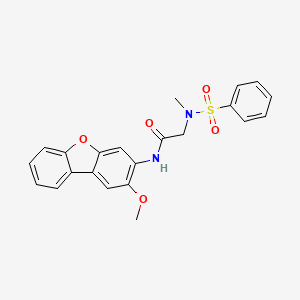 molecular formula C22H20N2O5S B4673110 N~1~-(2-methoxydibenzo[b,d]furan-3-yl)-N~2~-methyl-N~2~-(phenylsulfonyl)glycinamide 
