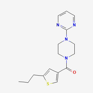 molecular formula C16H20N4OS B4673137 2-{4-[(5-propyl-3-thienyl)carbonyl]-1-piperazinyl}pyrimidine 