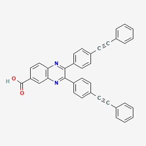 molecular formula C37H22N2O2 B4673173 2,3-bis[4-(phenylethynyl)phenyl]-6-quinoxalinecarboxylic acid 