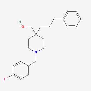 molecular formula C22H28FNO B4673182 [1-(4-fluorobenzyl)-4-(3-phenylpropyl)-4-piperidinyl]methanol 