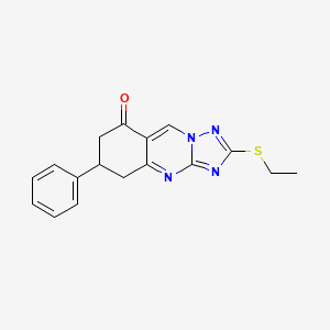 molecular formula C17H16N4OS B4673190 2-(ethylthio)-6-phenyl-6,7-dihydro[1,2,4]triazolo[5,1-b]quinazolin-8(5H)-one 