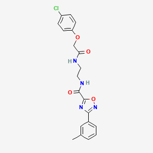 molecular formula C20H19ClN4O4 B4673214 N-(2-{[(4-chlorophenoxy)acetyl]amino}ethyl)-3-(3-methylphenyl)-1,2,4-oxadiazole-5-carboxamide 
