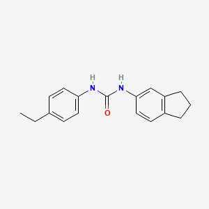 molecular formula C18H20N2O B4673220 N-(2,3-dihydro-1H-inden-5-yl)-N'-(4-ethylphenyl)urea 