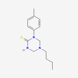 molecular formula C14H21N3S B4673229 5-butyl-1-(4-methylphenyl)-1,3,5-triazinane-2-thione 