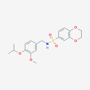 molecular formula C19H23NO6S B4673272 N-(4-isopropoxy-3-methoxybenzyl)-2,3-dihydro-1,4-benzodioxine-6-sulfonamide 