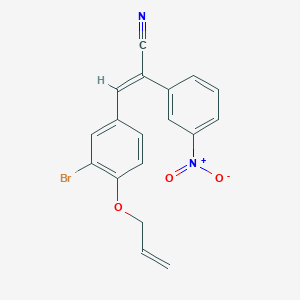 molecular formula C18H13BrN2O3 B4673279 3-[4-(allyloxy)-3-bromophenyl]-2-(3-nitrophenyl)acrylonitrile 