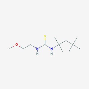 molecular formula C12H26N2OS B4673294 N-(2-methoxyethyl)-N'-(1,1,3,3-tetramethylbutyl)thiourea 