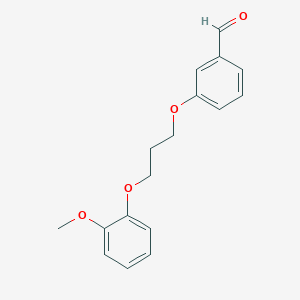 molecular formula C17H18O4 B4673302 3-[3-(2-methoxyphenoxy)propoxy]benzaldehyde 