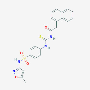 molecular formula C23H20N4O4S2 B467338 N-(5-methyl-3-isoxazolyl)-4-({[(1-naphthylacetyl)amino]carbothioyl}amino)benzenesulfonamide CAS No. 642994-75-0