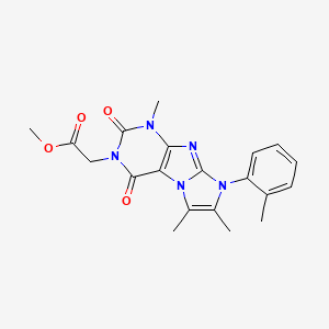 molecular formula C20H21N5O4 B4673383 methyl [1,6,7-trimethyl-8-(2-methylphenyl)-2,4-dioxo-1,2,4,8-tetrahydro-3H-imidazo[2,1-f]purin-3-yl]acetate 