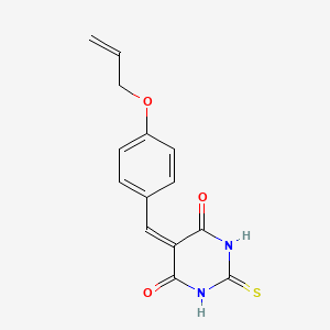 molecular formula C14H12N2O3S B4673391 5-[4-(allyloxy)benzylidene]-2-thioxodihydro-4,6(1H,5H)-pyrimidinedione 