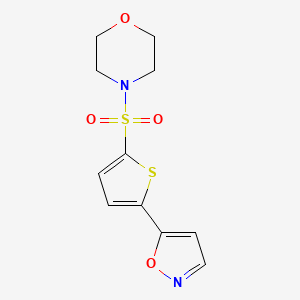 molecular formula C11H12N2O4S2 B4673398 4-{[5-(5-isoxazolyl)-2-thienyl]sulfonyl}morpholine 