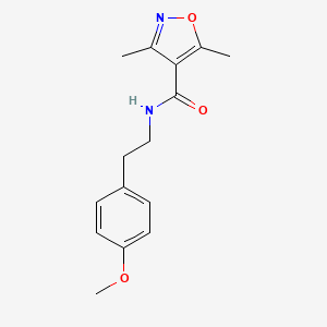 molecular formula C15H18N2O3 B4673406 N-[2-(4-methoxyphenyl)ethyl]-3,5-dimethyl-4-isoxazolecarboxamide 
